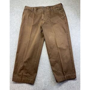 Reyn Spooner Brown Casual Pleated Front Pants Size 40x26 Cotton Khaki Jeans READ